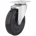 RICHELIEU AMERICA LTD Swivel Plate Caster, Rubber Wheel, 5 In.