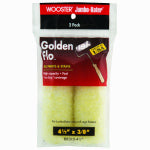 WOOSTER BRUSH Wooster RR315-4 1/2 Roller Cover, 3/8 in Thick Nap, 4-1/2 in L, Fabric Cover, Yellow PAINT WOOSTER BRUSH