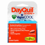 MIDWEST DISTRIBUTION DayQuil Severe Cold & Flu Caplets, Non-Drowsy, 4-Ct.