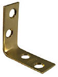 ASSA ABLOY AMERICAS RESIDENTIALI NC 4-Pk., 1-1/2 x 5/8 In. Brass Corner Bracket