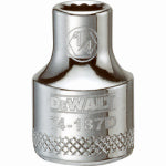 DEWALT DEWALT DWMT74187OSP Drive Hand Socket, 1/4 in Socket, 3/8 in Drive, 12-Point, Steel, Polished Chrome Vanadium TOOLS DEWALT