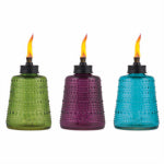 LAMPLIGHT FARMS Carnival Glass Table Torch, Assorted Colors, 6 In.