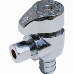 SHARKBITE SharkBite COLORmaxx Series 23056LF Stop Angle, 1/2 x 1/4 in Connection, Barb, 80 psi Pressure, Quarter-Turn Actuator PLUMBING, HEATING & VENTILATION SHARKBITE