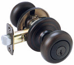 ASSA ABLOY AMERICAS RESIDENTIALINC. Signature Bronze Juno Entry Knob Lockset With SmartKey HARDWARE & FARM SUPPLIES ASSA ABLOY AMERICAS RESIDENTIALINC.
