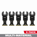 MILWAUKEE Milwaukee 49-25-1525 Blade, 1-3/8 in, 2 in D Cutting, Carbide/HCS/Titanium, 5/PK TOOLS MILWAUKEE