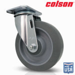SHEPHERD HDWE. PROD., LLC. 5 in. Gray TPR and Steel Swivel Plate Caster HARDWARE & FARM SUPPLIES SHEPHERD HDWE. PROD., LLC.
