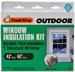 FROST KING Frost King V93H Insulation Kit, 42 in W, 0.75 mil Thick, 64 in L, Plastic, Clear HARDWARE & FARM SUPPLIES FROST KING