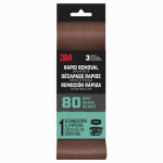 3M 3M 27400 Sanding Belt, 3 in W, 18 in L, 80 Grit, Aluminum Oxide Abrasive TOOLS 3M