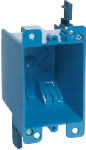 CARLON Carlon B114R-UPC Outlet Box, 14 cu-in, 1-Gang, PVC, Blue, Clamp ELECTRICAL CARLON