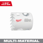 MILWAUKEE Milwaukee Hole Dozer 49-56-0717 Hole Saw, 1-3/4 in Dia, 1-3/4 in D Cutting, 5/8 in Arbor, 3 TPI, Carbide Cutting Edge TOOLS MILWAUKEE