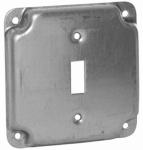 RACO INCORPORATED Single Toggle Switch Box Cover, Flat Corner, 4 In. Square ELECTRICAL RACO INCORPORATED