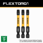 DEWALT DEWALT FlexTorq DWAF2TX30IR3 Impact Screwdriver Bit, T30 Drive, Torx Drive, 1/4 in Shank, Hex Shank, 2-1/4 in L, Steel TOOLS DEWALT