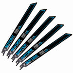 J S PRODUCTS Bi-Metal Reciprocating Saw Blades, Wood/Nails, 10/14-TPI, 9 In., 5-Pk. TOOLS J S PRODUCTS