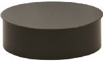 IMPERIAL Imperial BM0031 Round End Cap, 8 in Dia, Black PLUMBING, HEATING & VENTILATION IMPERIAL