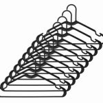 WHITMOR Plastic Hangers, Black, 10-Pk. HOUSEWARES WHITMOR