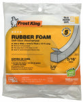 THERMWELL Rubber Foam Weatherseal Tape, 3/8W x 5/16 In. T x 10 Ft.