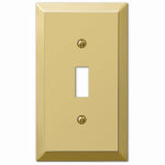 AMERELLE Amerelle 163TBR Wallplate, Traditional, 4-15/16 in L, 2-7/8 in W, 1-Gang, Polished Brass, Steel ELECTRICAL AMERELLE