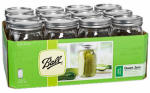 BALL Ball 67000 Mason Jar, 32 oz, Glass/Metal, Silver Cap/Lid HOUSEWARES BALL