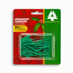 HOLIDAY TRIMS Christmas Ornament Hangers, Green, 2-1/2-In., 50-Ct.