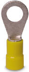 GB Gardner Bender 10-108 Ring Terminal, 600 V, 12 to 10 AWG Wire, 1/4 to 3/8 in Stud, Vinyl Insulation, Yellow ELECTRICAL GB