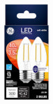 GE GE 23179 LED Bulb, Decorative, 300 Lumens, 3.5 W, BM Lamp, 40 W Equivalent, E26 Lamp Base, Dimmable, Soft White ELECTRICAL GE