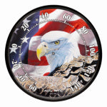 CHANEY INSTRUMENT CO Acurite 12.5 In. Dia. Plastic Dial Eagle/Flag Indoor & Outdoor Thermometer HOUSEWARES CHANEY INSTRUMENT CO