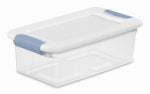 STERILITE Sterilite 14928012 Latching Box, Plastic, Clear/White, 14-1/8 in L, 7-5/8 in W, 4-7/8 in H HOUSEWARES STERILITE