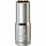 DEWALT DEWALT DWMT74502OSP Drive Hand Socket, 10 mm Socket, 3/8 in Drive, 12-Point, Steel, Polished Chrome Vanadium TOOLS DEWALT