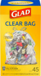 GLAD Glad 22337 Trash Bag, 13 gal, Plastic, Clear CLEANING & JANITORIAL SUPPLIES GLAD