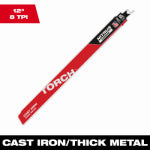 MILWAUKEE ELECTRIC TOOL CORP Sawzall The Torch Reciprocating Saw Blade, Nitrus Carbide Teeth, 8 TPI, 12 In. TOOLS MILWAUKEE ELECTRIC TOOL CORP