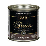 ZAR ZAR 13506 Wood Stain, Black Caviar, Liquid, 0.5 pt PAINT ZAR