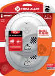 RESIDEO LLC Smoke Alarm, Battery Operated, 2-Pk.