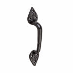 ASSA ABLOY AMERICAS RESIDENTIALI NC Gate Pull, Black Decorative Spear, 7-3/4 In.