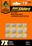 SHEPHERD HDWE. PROD., LLC. Super Sliders Gorilla Glue 3/4 In. Round Beige Felt Furniture Pads (16-Piece)