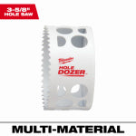 MILWAUKEE Milwaukee 49-56-0197 Hole Saw, 3-5/8 in Dia, 1-5/8 in D Cutting, 5/8-18 Arbor, Bi-Metal Cutting Edge TOOLS MILWAUKEE