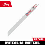 MILWAUKEE ELECTRIC TOOL CORP Sawzall Reciprocating Saw Blades, 14 TPI, 9 In., 50-Pk. TOOLS MILWAUKEE ELECTRIC TOOL CORP