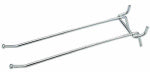ASSA ABLOY AMERICAS RESIDENTIALI NC Pegboard Double Angle Hook, Galvanized Steel, 6 In., 2-Pk.