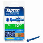 TAPCON Tapcon 24220 Concrete Screw Anchor, 1/4 in Dia, 1-3/4 in L, Hex Head, Steel, Climaseal, 25/PK HARDWARE & FARM SUPPLIES TAPCON