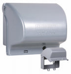 RACO INCORPORATED Outlet Cover, Horizontal, Gray Metal