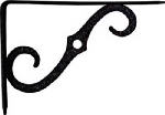 ASSA ABLOY AMERICAS RESIDENTIALI NC Shelf Bracket, Antique Black, 8 x 5-1/2 In.