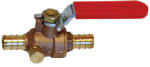 SHARKBITE/CASH ACME Ball Valve With Drain, Lead Free, 1/2 x 1/2 In. Brass Barb