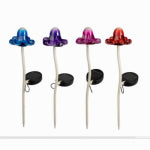 FUSION PRODUCTS LTD. Solar LED Mushroom Stick Lights, Metal & Glass, Assorted Colors ELECTRICAL FUSION PRODUCTS LTD.
