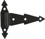 ASSA ABLOY AMERICAS RESIDENTIALI NC Gate T-Hinge, Black Satin, 7 In., 2-Pk.