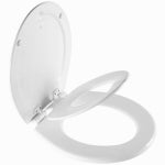 BEMIS Bemis 83SLOWA Toilet Seat, 16-1/2 in L, 2.38 in W, 10 in H, Round, Wood, White, Twist Hinge PLUMBING, HEATING & VENTILATION BEMIS