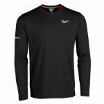 MILWAUKEE ELECTRIC TOOL CORP Workskin Long-Sleeve Layering T-Shirt, Black, 3XL