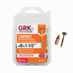 GRK FASTENERS GRK Fasteners 114073 Cabinet Screw, #8 Thread, 1-1/2 in L, Washer Head, Star Drive, Steel, Climatek, 100 PK HARDWARE & FARM SUPPLIES GRK FASTENERS