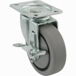 SHEPHERD HDWE. PROD., LLC. Shepherd Hardware 4 In. Thermoplastic Swivel Plate Caster with Brake