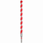 MILWAUKEE Milwaukee 48-20-9041 Drill Bit with Power Tip, 5/8 in Dia, 12 in OAL, Wide Flute, 3/8 in Dia Shank, 3-Flat Shank TOOLS MILWAUKEE