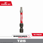MILWAUKEE ELECTRIC TOOL CORP Shockwave T25 Torx Impact Power Bit, 2 In. TOOLS MILWAUKEE ELECTRIC TOOL CORP