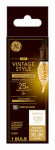 GE GE 36494 Vintage Light Bulb, CAM Lamp, 25 W Equivalent, E26 (Medium) Lamp Base, Dimmable, Amber, Warm White Light ELECTRICAL GE